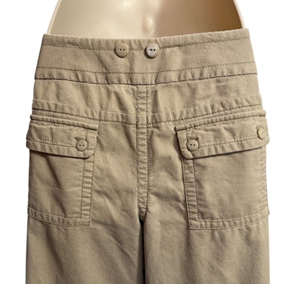 Ann Taylor Loft Beige Corduroy Wide Leg Pants Size 10 - Picture 7 of 13